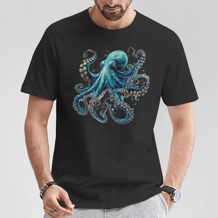 Cool Blue Octopus T-Shirt Unique Gifts
