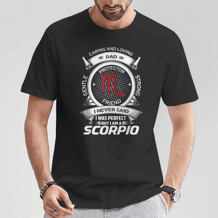 Cool Scorpio Dad Horoscope Sign Birthday Graphic T-Shirt Unique Gifts