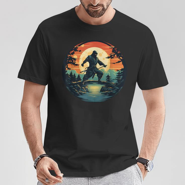 Cool Shinobi Ninja Outfit With Sunset T-Shirt Unique Gifts