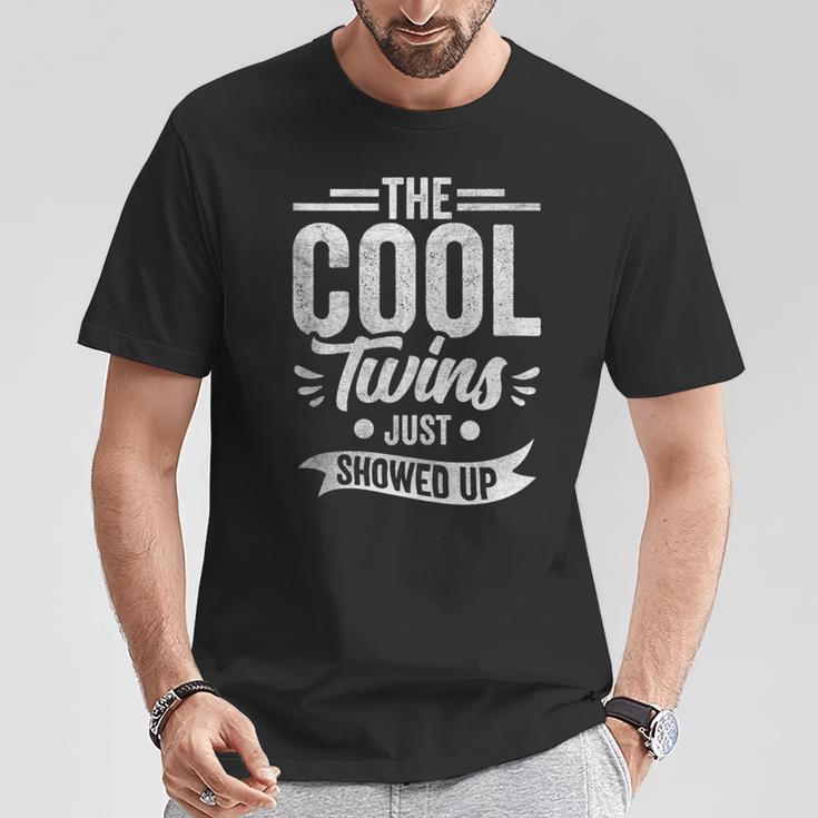 The Cool Twins Just Showed Up Twin Brother Sister Partner T-Shirt Unique Gifts