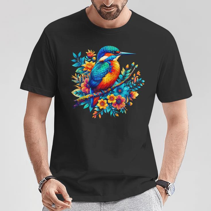 Coole Eisvogel Geist Tier Illustration Tie Dye Kunst T-Shirt Lustige Geschenke