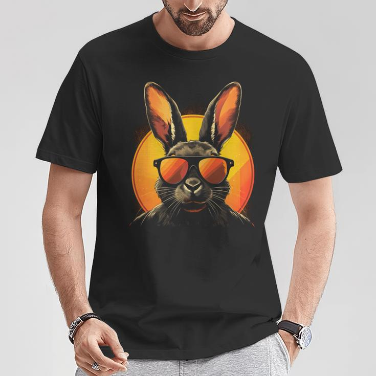 Cooler Haase Bunny Mit Sonnenbrille Ostern T-Shirt Lustige Geschenke
