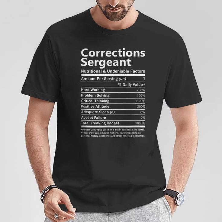 Corrections Sergeant Nutritional And Undeniable Factors T-Shirt Unique Gifts