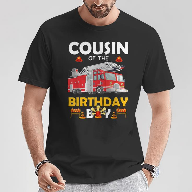 Cousin Of The Birthday Boy Fire Truck Firefighter Party T-Shirt Unique Gifts