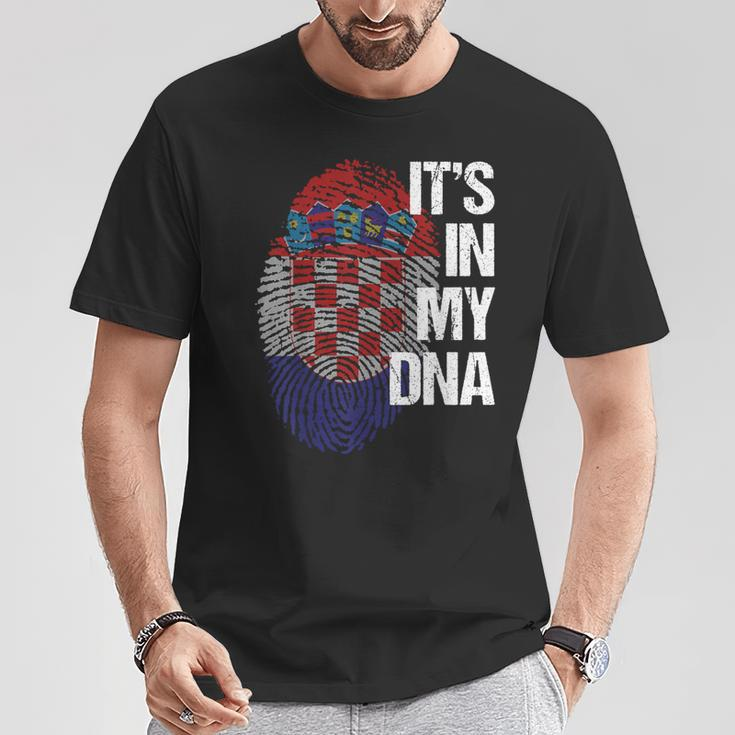 Croatia Croatia Flag Dna T-Shirt Lustige Geschenke