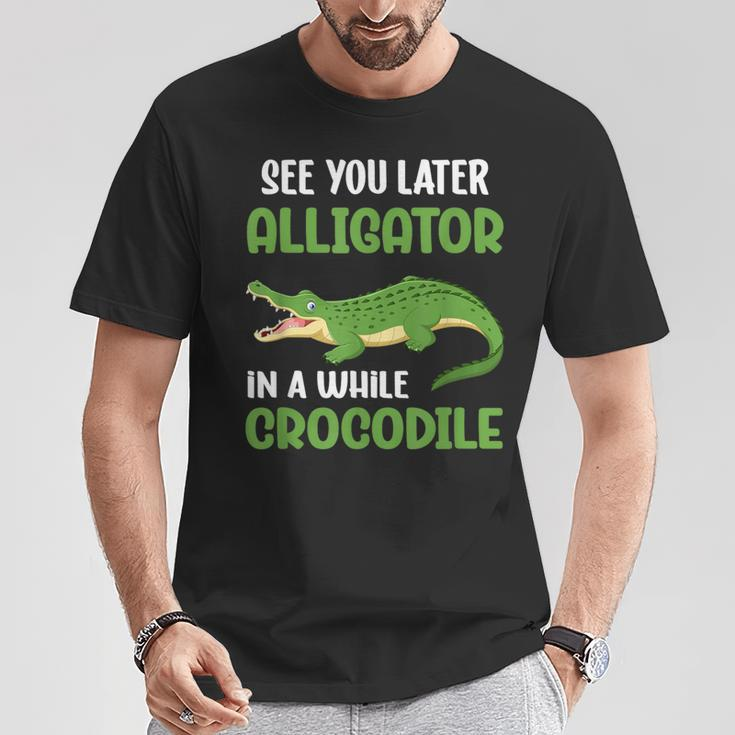 Crocodiles See You Later Alligator In A While Crocodile T-Shirt Personalized Gifts