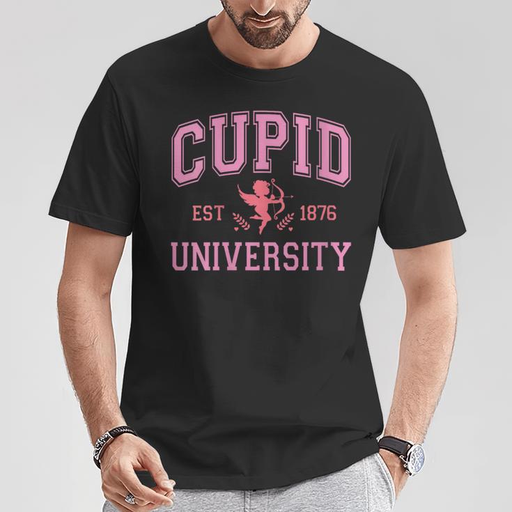 Cupid University Valentine's Day Pink Varsity Girls T-Shirt Unique Gifts