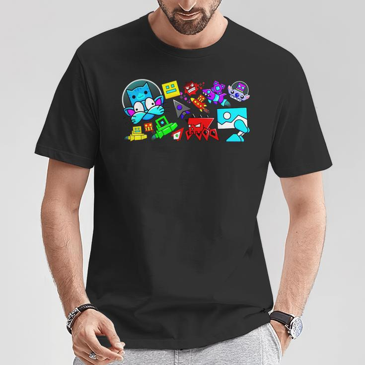 Cute Geometry Video Game Graphic Birthday T-Shirt Unique Gifts