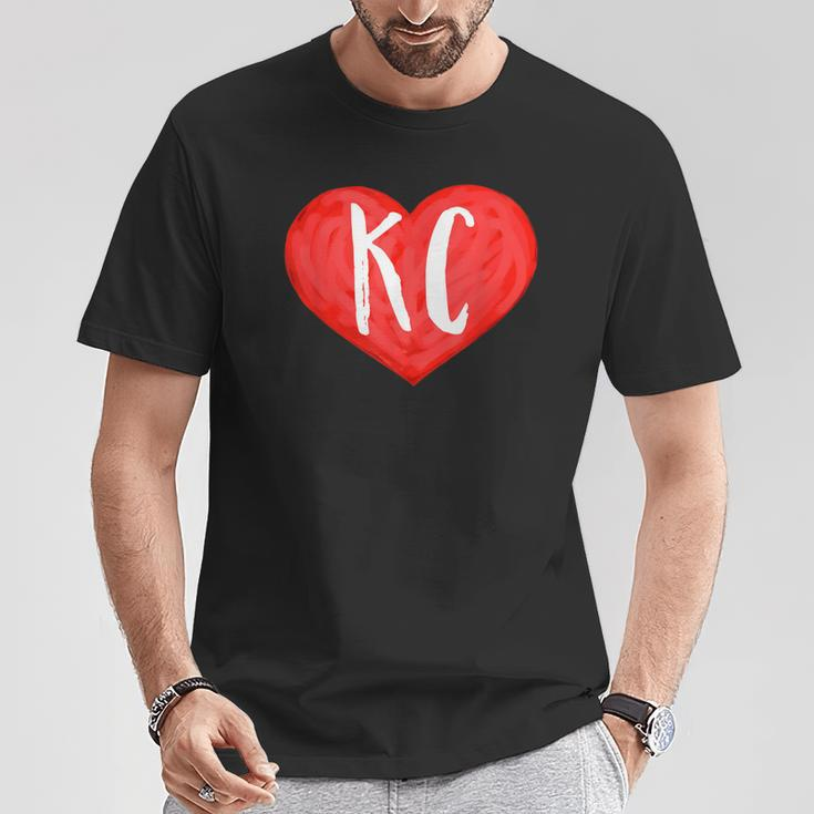 Cute Kansas City Red Heart T-Shirt Unique Gifts
