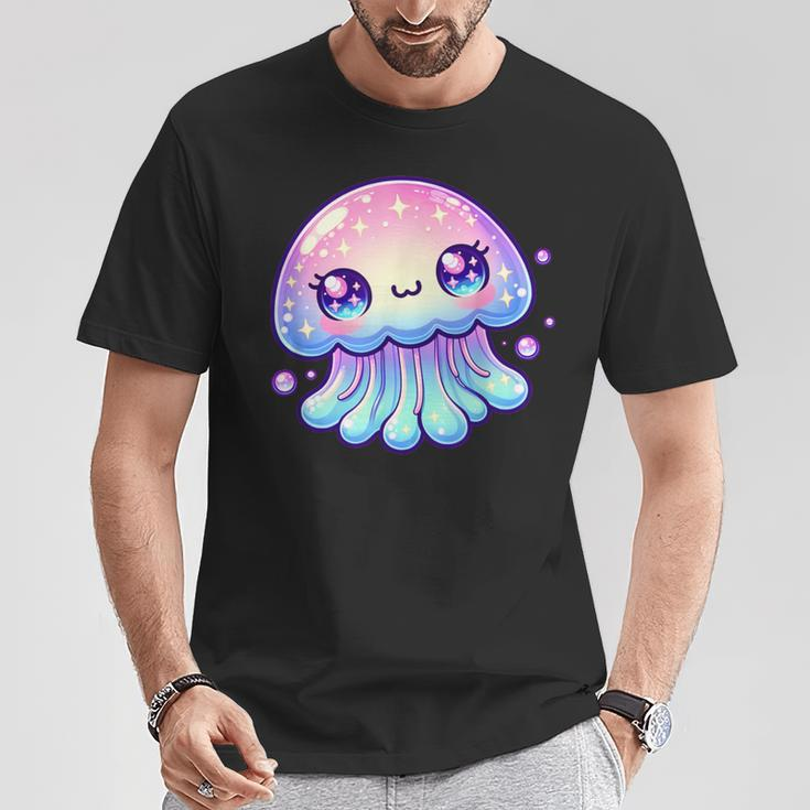 Cute Kawaii Jellyfish Anime Fun Blue Pink Sea Critter T-Shirt Funny Gifts