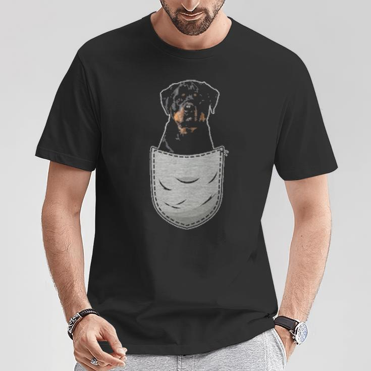 Cute Rottweiler Rott Rottie For Dog Lovers Pocket Owner T-Shirt Unique Gifts