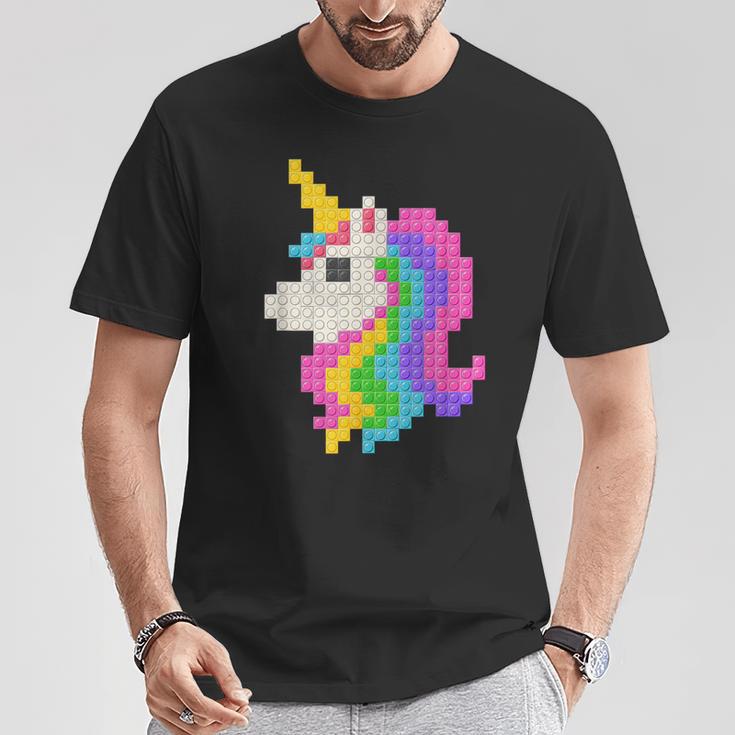 Cute Unicorn Lover Building Blocks Brick Master Builder Girl T-Shirt Unique Gifts