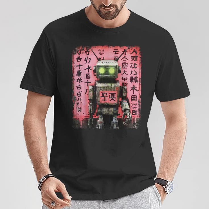 Cyberpunk Japanese Cyborg Futuristic Robot T-Shirt Unique Gifts