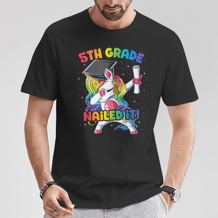 Dabbing 5Th Grade Unicorn Graduation Class Of 2021 Nailed It T-Shirt Unique Gifts
