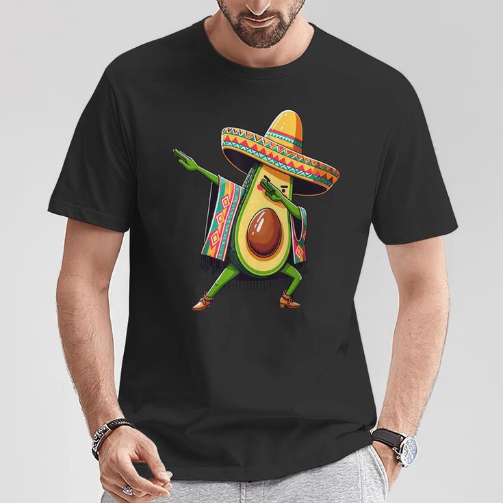 Dabbing Avocado Mexican Poncho Cinco De Mayo T-Shirt Unique Gifts