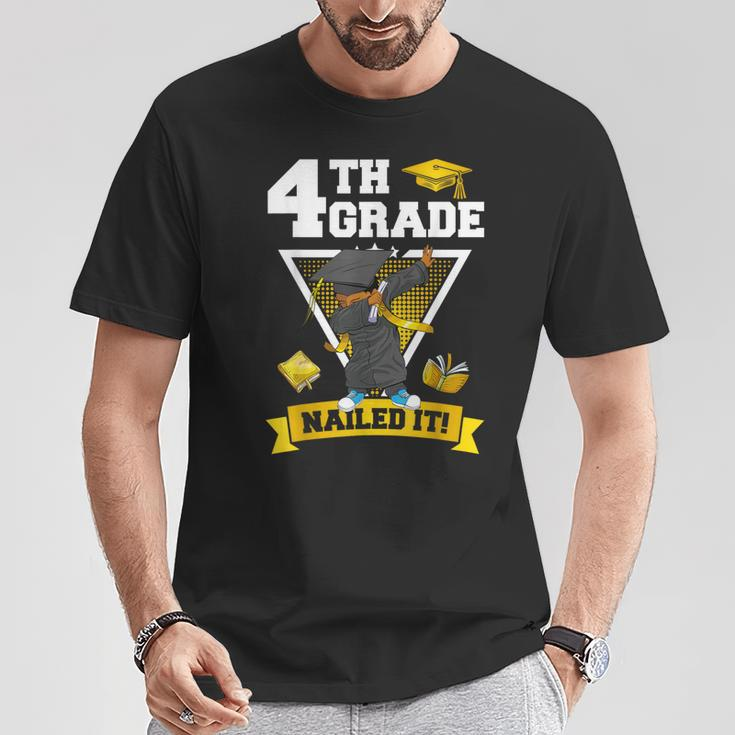 Dabbing Graduation Boy 4Th Grade Nailed It Class Of 2024 T-Shirt Unique Gifts