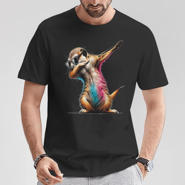 Dabbing Meerkat Dancing Dab Surikate T-Shirt Lustige Geschenke