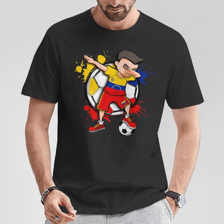 Dabbing Soccer Boy Venezuela Football Lovers Jersey Sport T-Shirt Unique Gifts