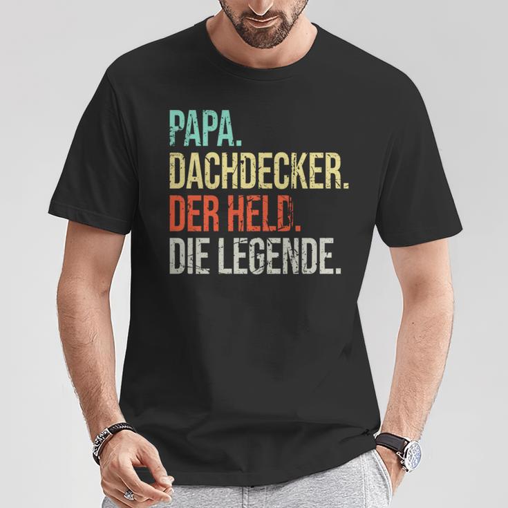 Dachdecker Papa Legendeaterintage Spruch T-Shirt Lustige Geschenke