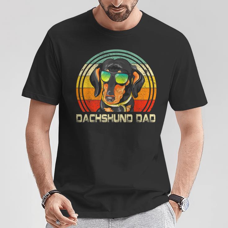 Dachshund Dad Dachshund Papa Lusitg Dachshund T-Shirt Lustige Geschenke