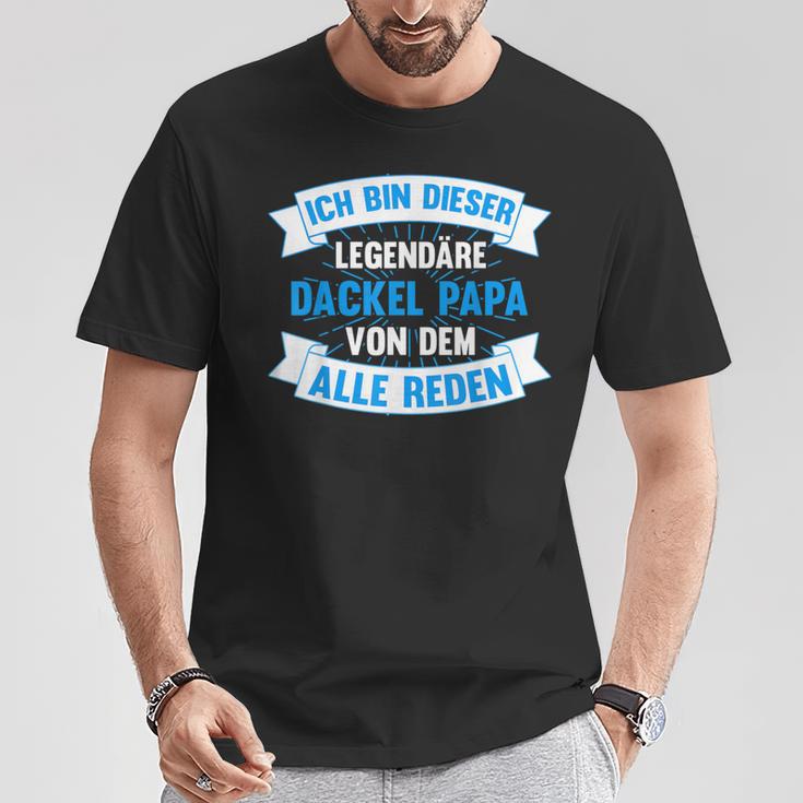 Dachshund Dad Dachshund Papa Teckel T-Shirt Lustige Geschenke