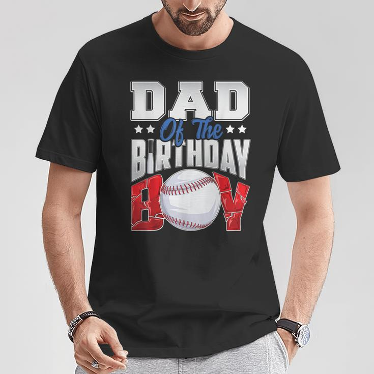 Dad Baseball Birthday Boy Family Baller B-Day Party T-Shirt Personalized Gifts