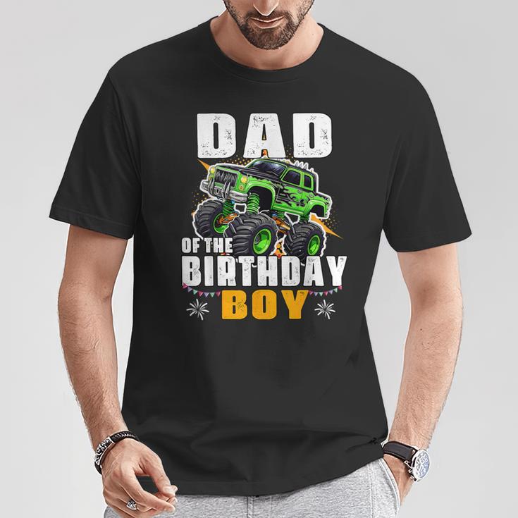 Dad Of The Birthday Boy Monster Truck Birthday Family T-Shirt Unique Gifts