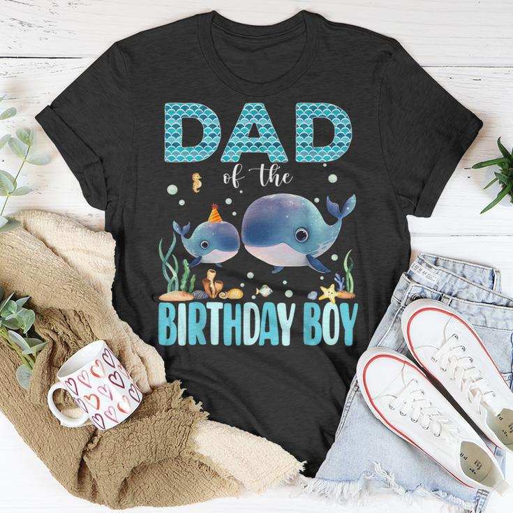 Dad Of The Birthday Boy Whale Shark Sea Fish Ocean Whale T-Shirt Unique Gifts