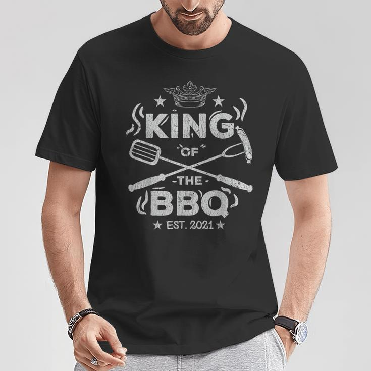 Dad Grilling For Bbq Fathers Day King Of The Bbq T-Shirt Unique Gifts
