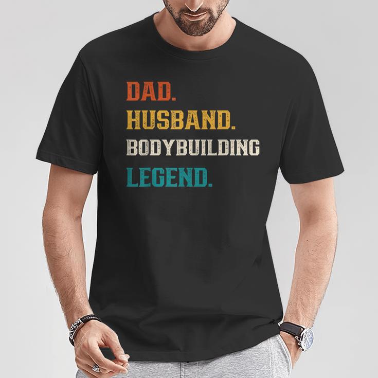 Dad Husband Bodybuilding Legend Bodybuilder T-Shirt Unique Gifts