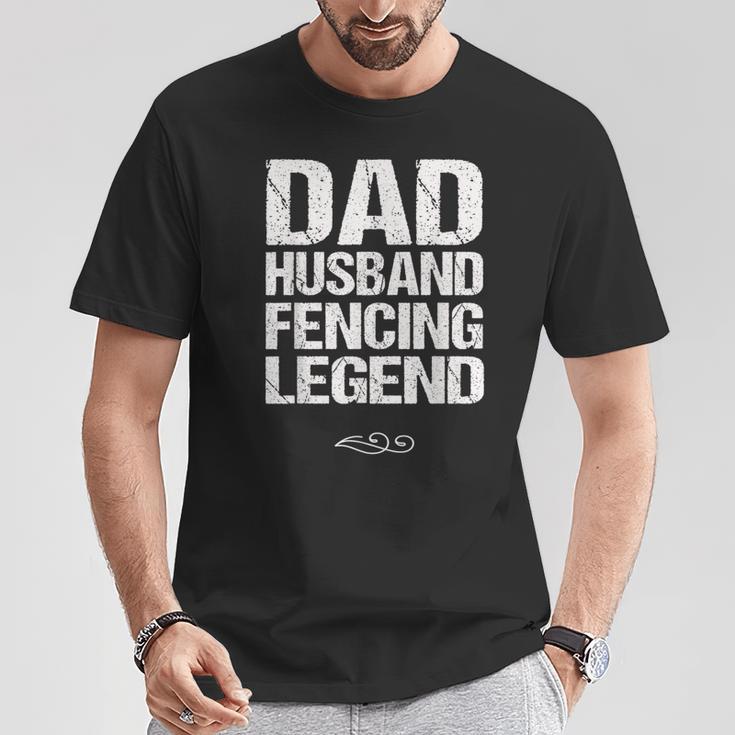 Dad Husband Fencing Legend Foil Epee Sabre Sword T-Shirt Unique Gifts