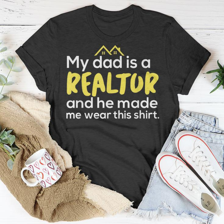 My Dad Is A Realtor Real Estate Agent T-Shirt Unique Gifts