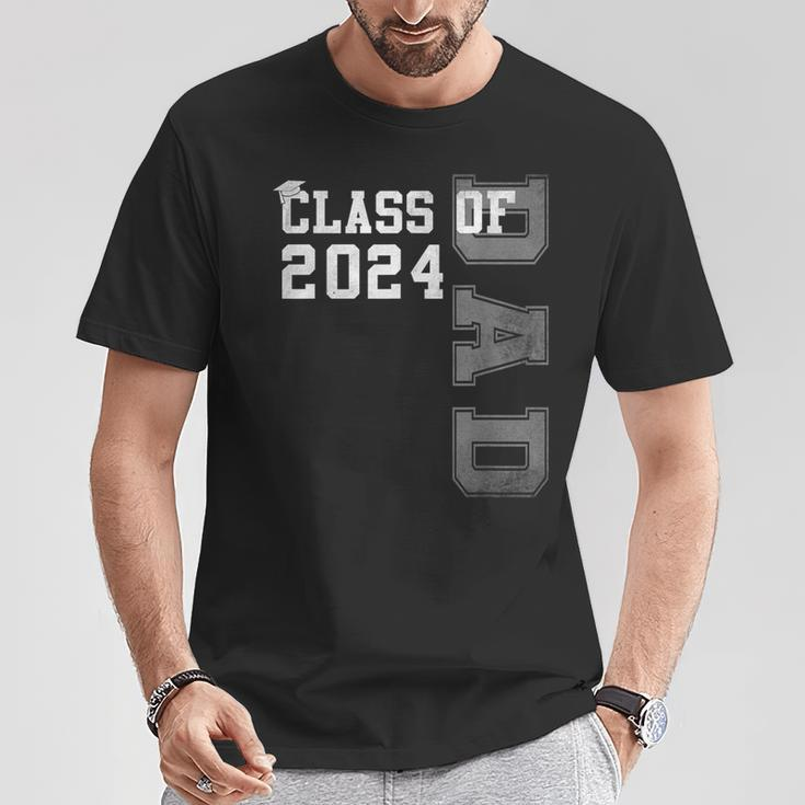 Dad Senior 2024 Proud Dad Of A Class Of 2024 Graduate Father T-Shirt Funny Gifts