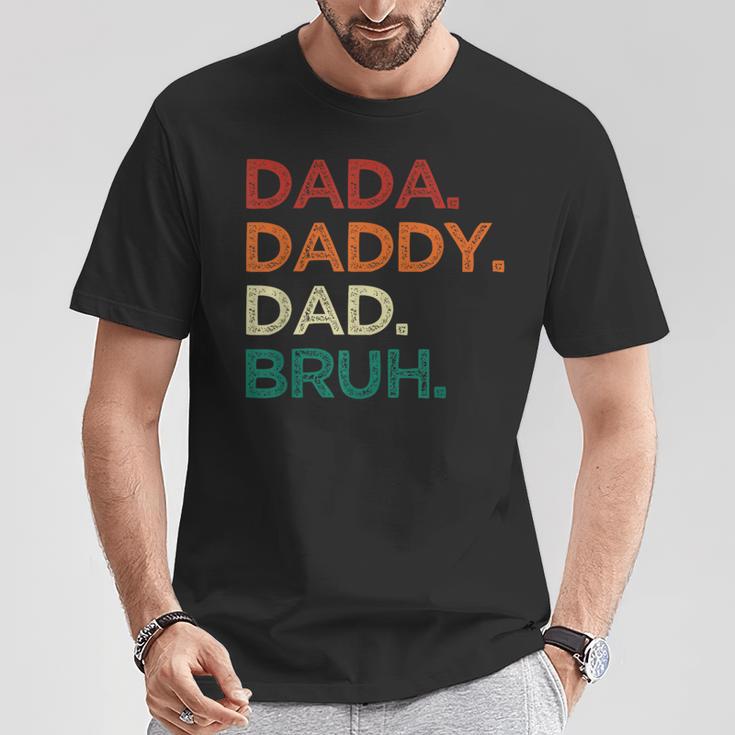 Dada Daddy Dad Bruh Fathers Day Vintage Retro Father T-Shirt Unique Gifts