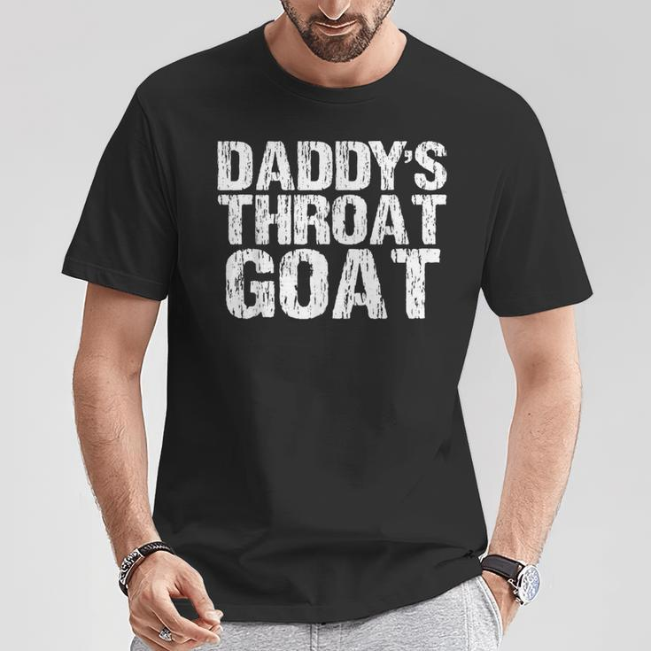Daddy's Throat Goat Sexy Adult Distressed Profanity T-Shirt Personalized Gifts