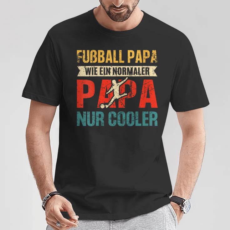 Damen Lustiges Fußball Papa Perfekte Für Fußballliebhaberatertag Mit-Ausschnitt T-Shirt Lustige Geschenke