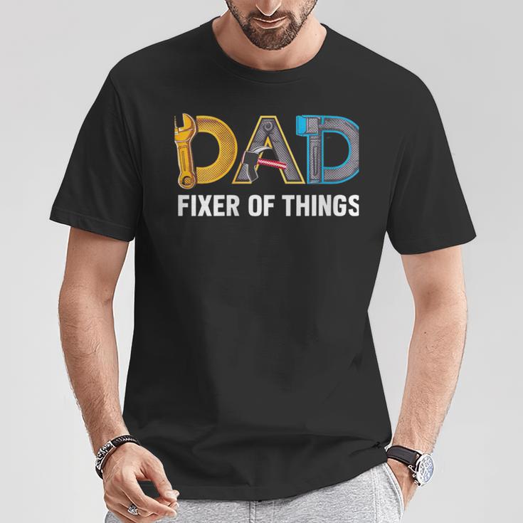 Damen Papa Wenn Er Es Nicht Reparieren Kann Kann Das Niemandatertag Männer Papa Mit-Ausschnitt T-Shirt Lustige Geschenke