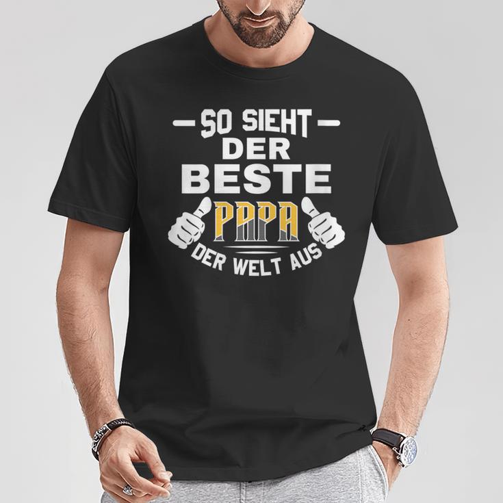 Damenateratertag So Sieht Der Beste Papa Der Welt Aus Mit-Ausschnitt T-Shirt Lustige Geschenke