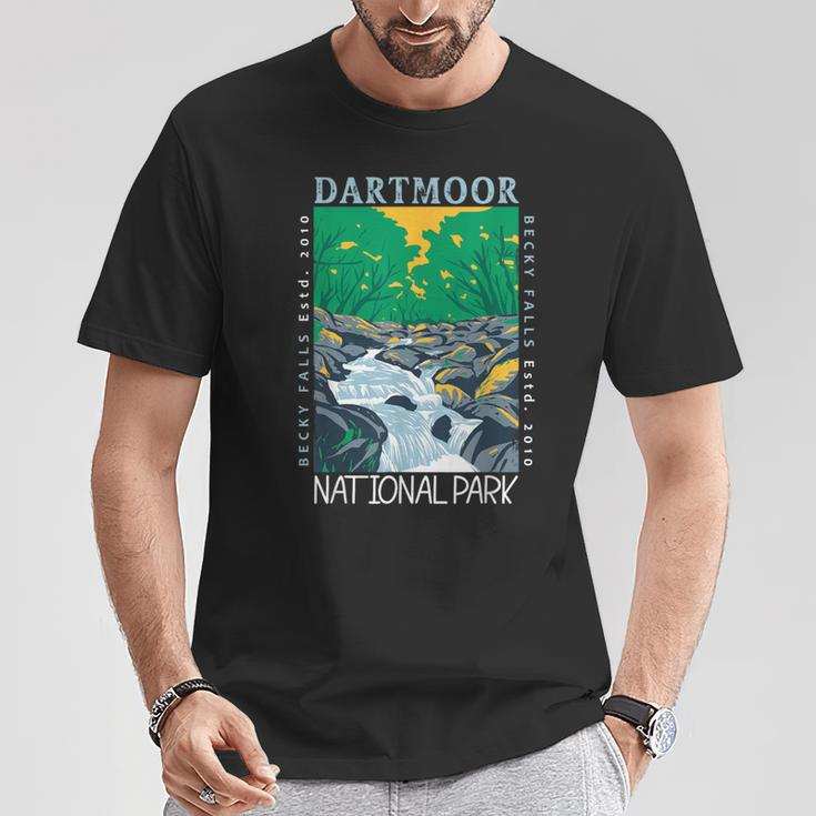 Dartmoor National Park Becky Falls Vintage Distressed T-Shirt Unique Gifts