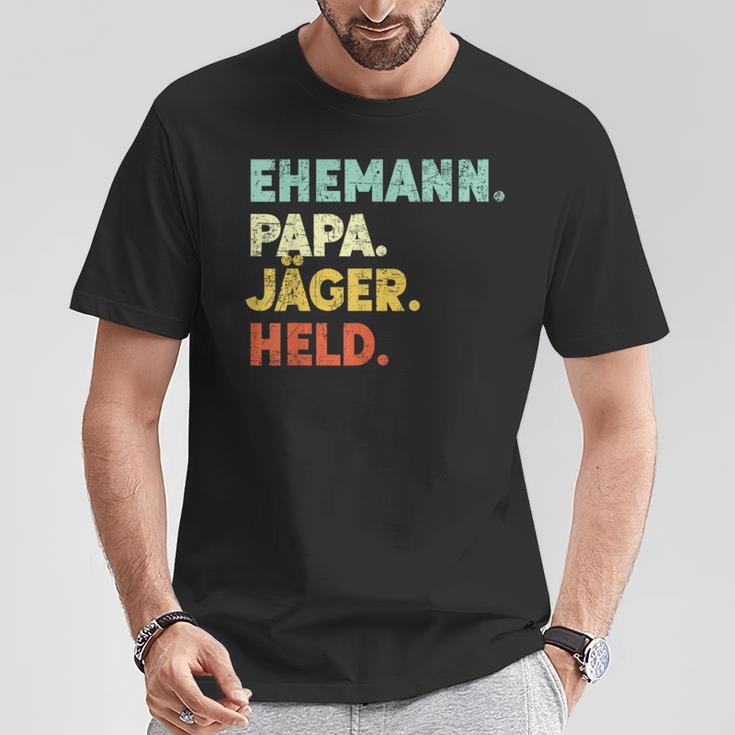 Day 'Husband Papa Jäger Held' T-Shirt Lustige Geschenke