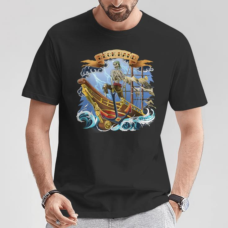 Deck Hand Boaters Old School Tattoo Style T-Shirt Unique Gifts