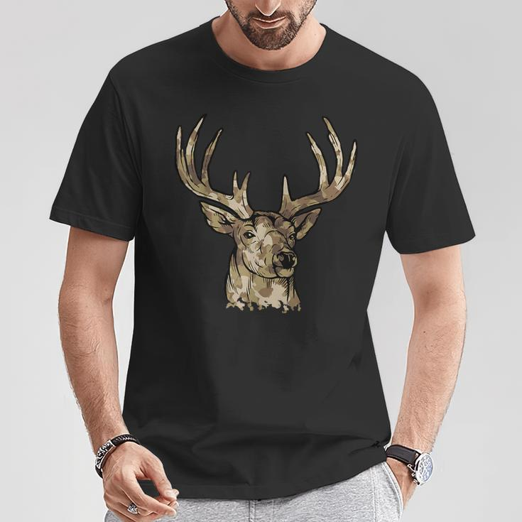 Deer Gear For Hunters Camo Whitetail Buck T-Shirt Unique Gifts