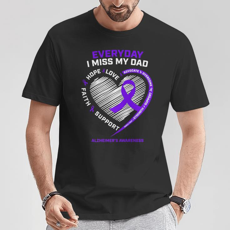 Dementia Products In Memory Dad Purple Alzheimers Awareness T-Shirt Unique Gifts