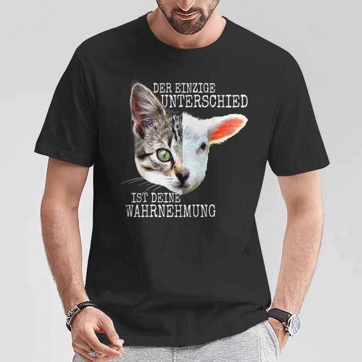 Der Einzige Difference Ist Dein Wahrnehmung Vegan Slogan T-Shirt Lustige Geschenke