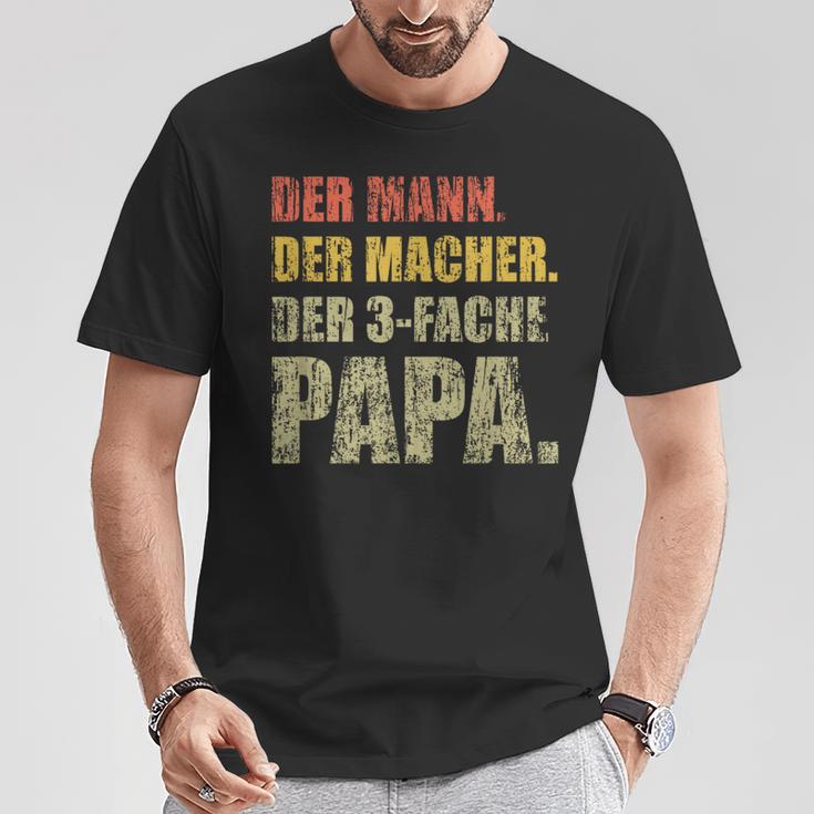 'Der Mann Der Macher Der 3 Drei Papa' T-Shirt Lustige Geschenke