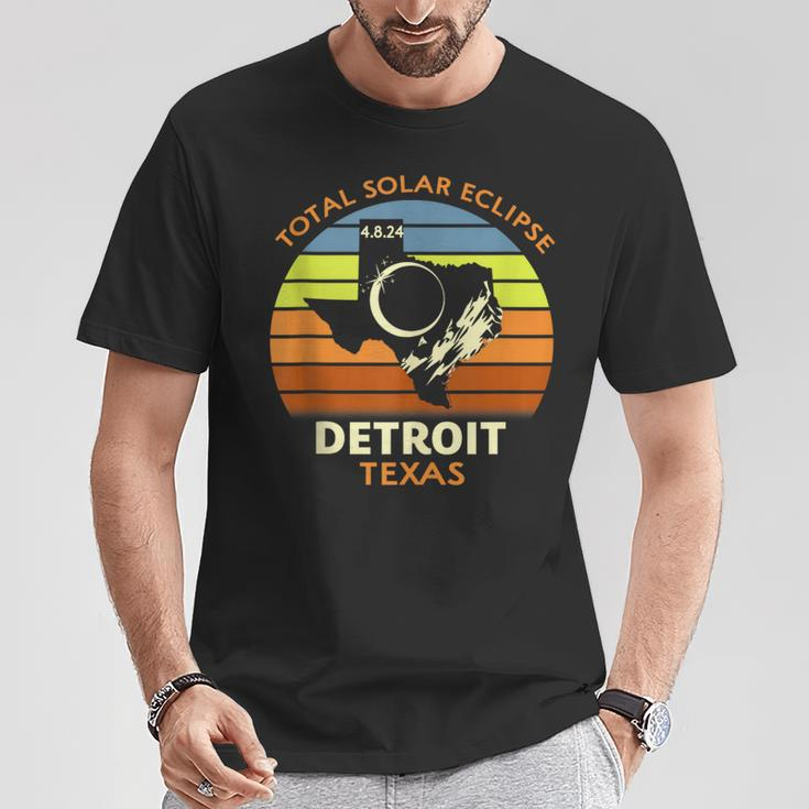 Detroit Texas Total Solar Eclipse 2024 T-Shirt Personalized Gifts