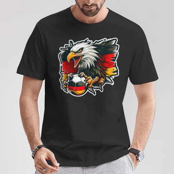 Deutsch Banner Fan Deutschland Flagge Wütender Adler T-Shirt Lustige Geschenke