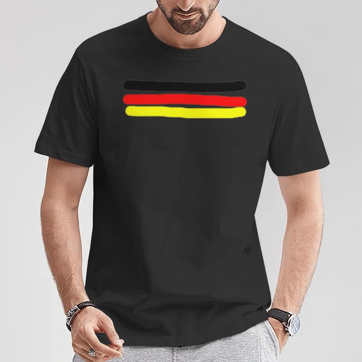 Deutschland Flagge Fahne Symbol Fussball Sport Urlaub T-Shirt Lustige Geschenke