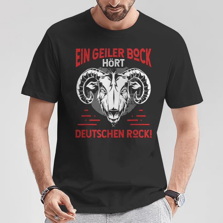 Deutschrock Ein Geiler Bock Hören German Rock T-Shirt Lustige Geschenke