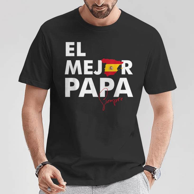 Dia Del Padre Father's Day El Mejor Papa De España T-Shirt Lustige Geschenke